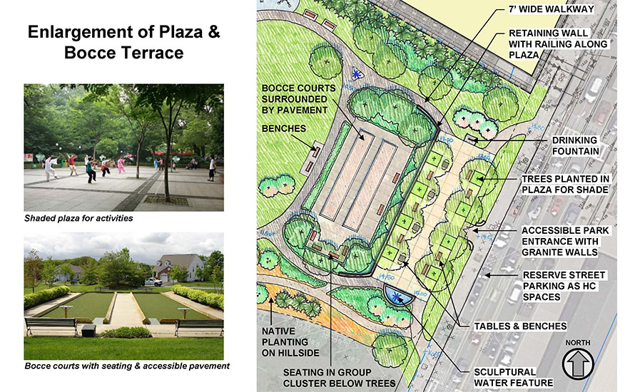 Shadley Associates Landscape Architecture: Sullivan Park Bocce and Plaza plan