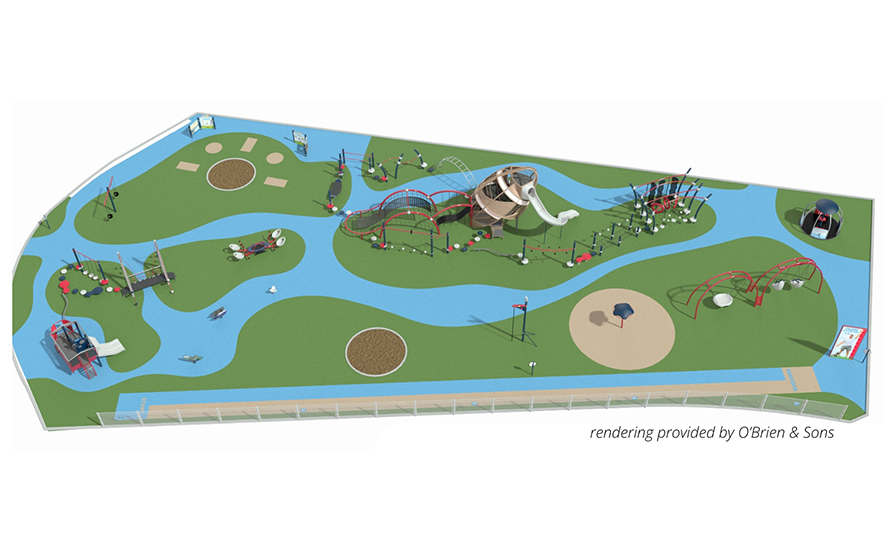 Shadley Associates Landscape Architecture: Gronk Playground proposed playground rendering