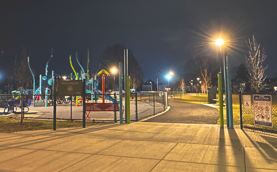 Shadley Associates Landscape Architecture: Devir Park Entrance at night