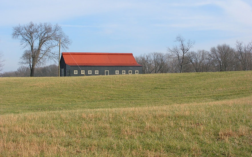 Landscape architecture by Shadley Associates at Kentucky farm, barn